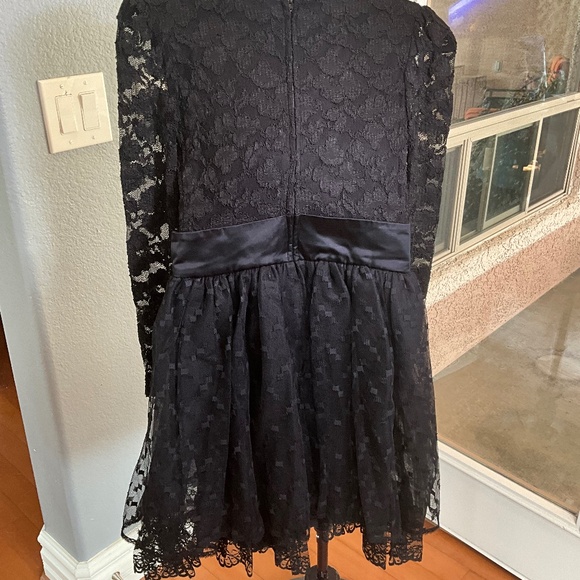 VTG Jessica McClintock Gunne Sax WEDNESDAY Halloween Costume Black Junior 7/8 - Picture 5 of 12